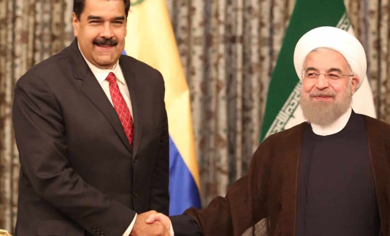 El presidente de Venezuela Nicolas Maduro y el Ayatola Hasán Rohaní