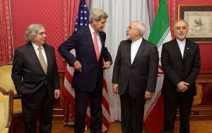 Ernest Moniz, John Kerry, Mohammad Javad Zarif y Ali Akhbar Salehi