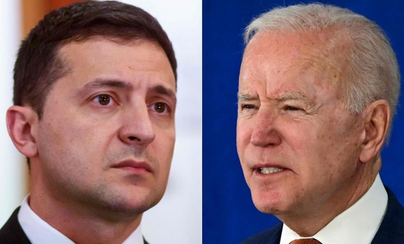 Biden promete a Zelensky pleno apoyo en caso de una invasión rusa a Ucrania
