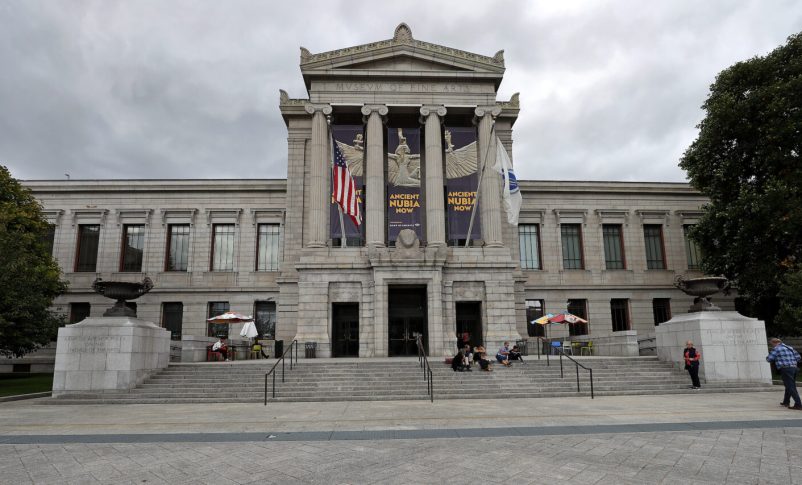 La fachada de Huntington Ave. del Museo de Bellas Artes de Boston el 12 de marzo de 2020. (David L. Ryan/The Boston Globe vía Getty Images)