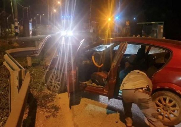 La escena de un presunto ataque de embestida en Cisjordania, 11 de enero de 2022. (FDI)