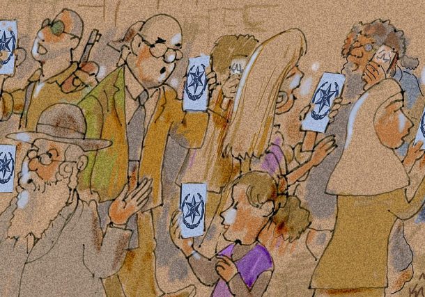 Ilustración de vigilancia policial de Avi Katz