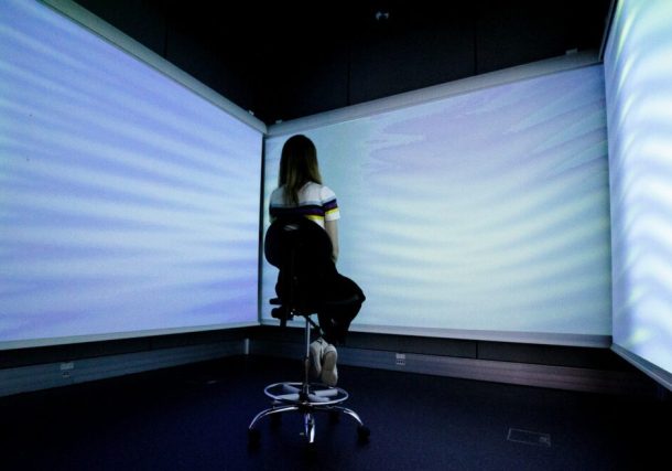Ya es posible ver sonidos en la sala multisensorial del Instituto Baruch Ivcher para el Cerebro, Cognición y Tecnología de la Universidad Reichman. Foto cortesía del Centro de Innovación de la Universidad Reichman