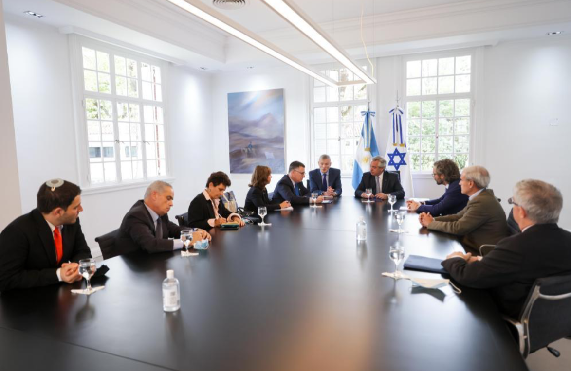 El presidente Alberto Fernández recibe a Gideon Saar