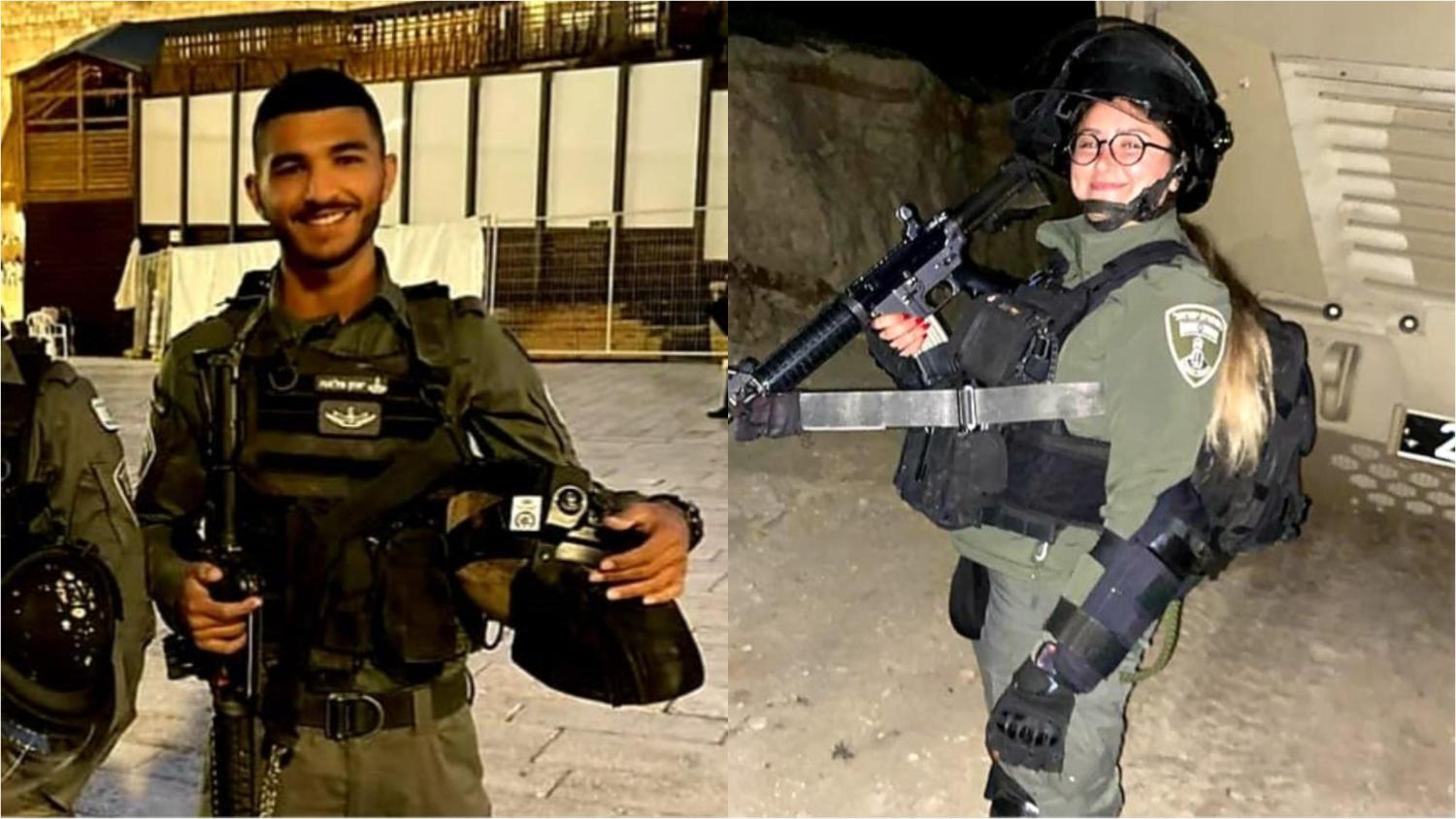 Yazan Fallah y Shirel Aboukaret son los guardias fronterizos de 19 años que fallecieron en el ataque terrorista de Hadera. Yehí Zijrám Baruj. Hashem Yikom Damám.