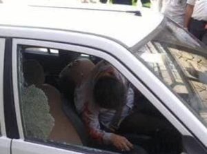 El cuerpo de un alto miembro de la Guardia Revolucionaria de Irán identificado como el coronel Hassan Sayad Khodaei, quien fue asesinado en Teherán el 22 de mayo de 2022.