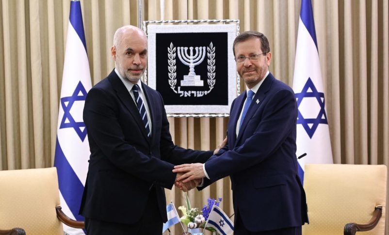 Radio Jai-El presidente de Israel Isaac Herzog recibió a Horacio Rodríguez Larreta