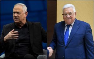 Radio Jai -Ministro de Defensa, Benny Gantz, y el presidente de la Autoridad Palestina, Mahmoud Abbas.