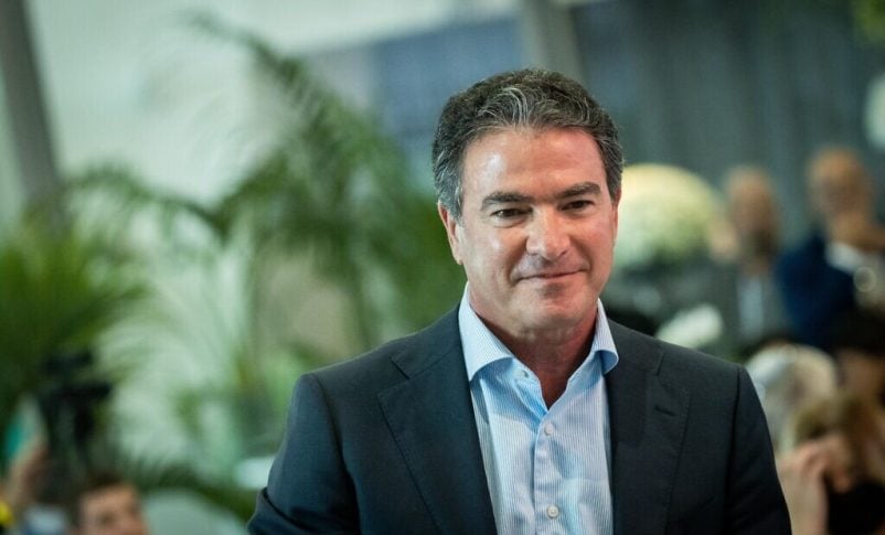 El jefe del Mossad, Yossi Cohen, en la Conferencia de Correos de Jerusalén el 12 de octubre de 2021. (Yonatan Sindel/Flash90)