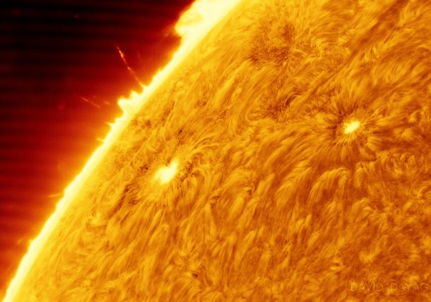 Radio Jai -Imagen principal: Una mancha solar capturada por el astrofotógrafo David 'Deddy' Dayag con su propio telescopio casero ajustado (Cortesía de David 'Deddy' Dayag)