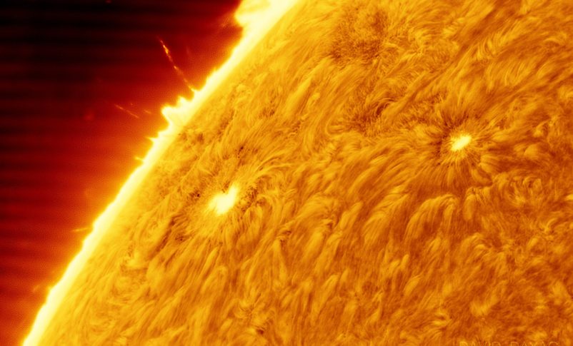 Radio Jai -Imagen principal: Una mancha solar capturada por el astrofotógrafo David 'Deddy' Dayag con su propio telescopio casero ajustado (Cortesía de David 'Deddy' Dayag)