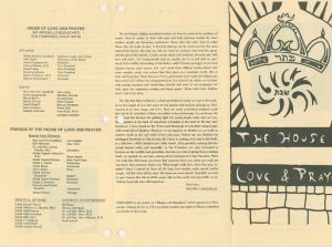 Radio Jai -La primera parte de un folleto que anuncia la Casa del Amor y la Oración, 1968. (Foto/Mapeo del San Francisco judío)