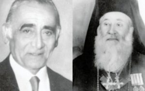 Radio Jai -El alcalde Loukas Karrer y el arzobispo Dimitrios Chrysostomos (dominio público)