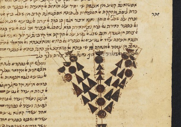 Radio Jai -Un manuscrito de Maimónides con una ilustración dibujada a mano de la menorá del Templo, que se exhibirá en el Museo de la Universidad Yeshiva.  Crédito: Museo de la Universidad Yeshiva.