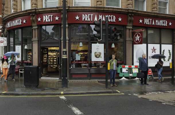 Radio Jai -Una sucursal de Pret A Manger en Londres. (Foto AP/Matt Dunham)
