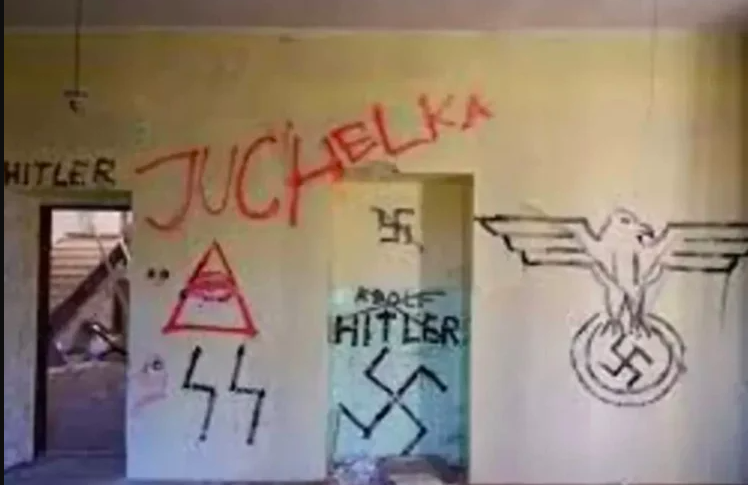 Radio Jai - Grafiti antisemita afirma que los judíos impulsan la guerra con Rusia Graffiti antisemita en un muro (crédito: WIKIMEDIA)