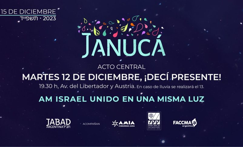 Radio Jai-Gran Acto Central de Janucá el martes 12: Unidos en una misma luz contra el terrorismo