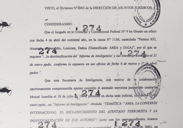 Radio Jai:Revelan un informe secreto y confidencial de la ex SIDE sobre el rol de Irán en el atentado a la AMIA