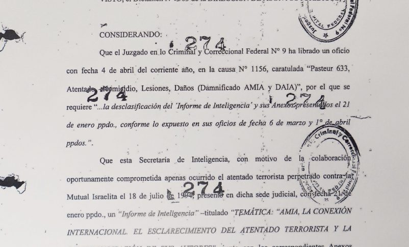 Radio Jai:Revelan un informe secreto y confidencial de la ex SIDE sobre el rol de Irán en el atentado a la AMIA