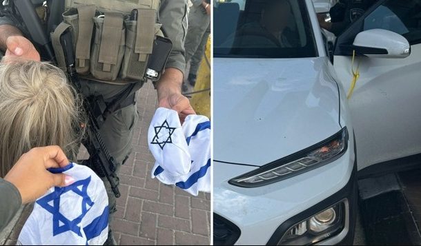 Radio Jai: Guardia Fronteriza arrestó a cinco residentes ilegales que intentaron entrar con cinta de rehenes, kipá y banderas israelíes en su vehículo