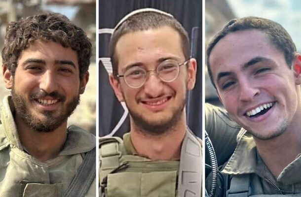 Radio Jai:Soldados muertos en combates en Gaza el 25 de octubre de 2024 (de izq. a der.): sargento Ido Ben Zvi, sargento Hillel Ovadia, capitán Barak Israel Sagan (cortesía)