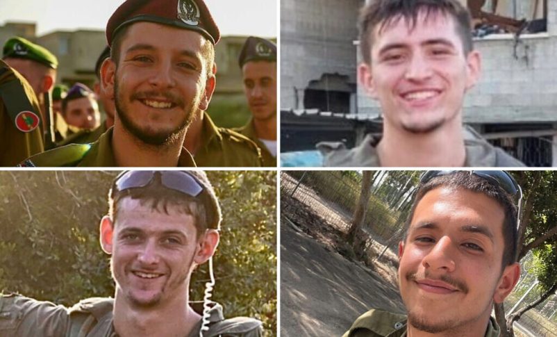 Radio Jai: Fdi anuncia la muerte de 4 soldados caídos en batalla en Gaza: Yoni, Nisim, Aviv y Naor