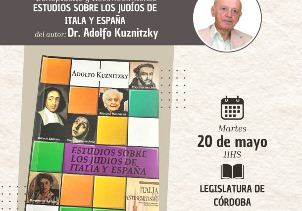 Adolfo Kuznitzky presenta su nuevo libro sobre la historia de los judíos en Italia y España