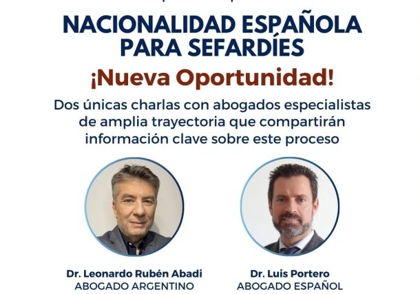 Reabre el trámite para obtener la ciudadanía española por origen sefardí: cuáles son los requisitos - Dr. Luis Portero