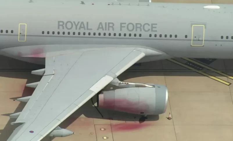 Radio Jai-Activistas pro-palestinos se infiltraron con éxito en una base de la Real Fuerza Aérea británica y vandalizaron aviones de reabastecimiento Voyager