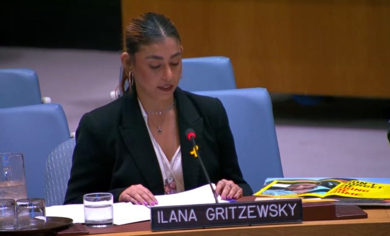Radio Jai: Minucioso detalle d l secuestro y cautiverio de Ilana Gritzewky ante el Consejo de Seguridad de la ONU