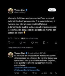 Radio Jai: Confirmaron el procesamiento de Vanina Biasi por comparar a Israel con el nazismo